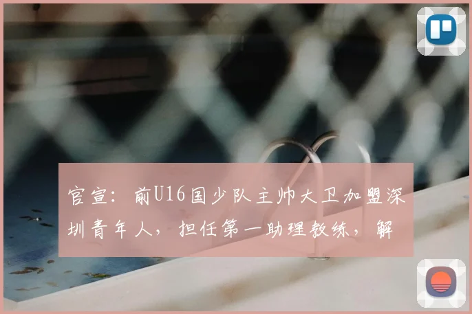 官宣：前U16国少队主帅大卫加盟深圳青年人，担任第一助理教练，解读其战术理念与球队2026赛季布局